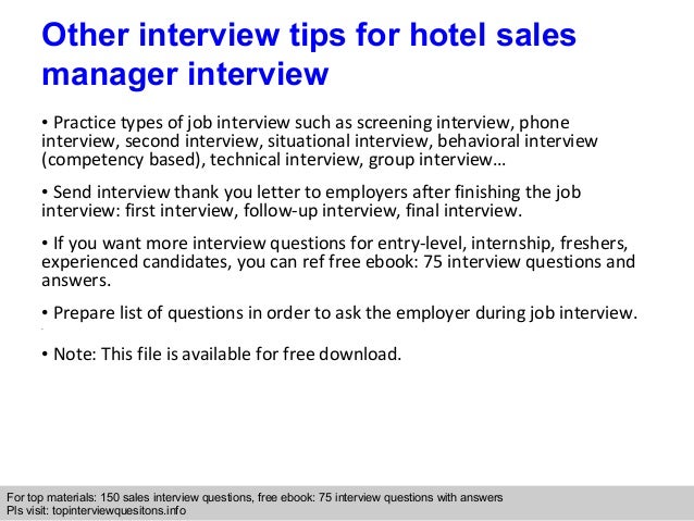 hotel-sales-manager-interview-questions-and-answers