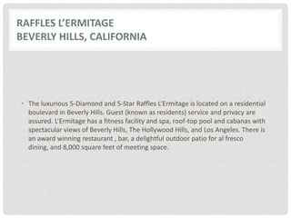 Hotels and resorts slide show PPTX North America Travel Travel