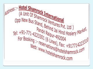 Hotel Shamrock Presentation