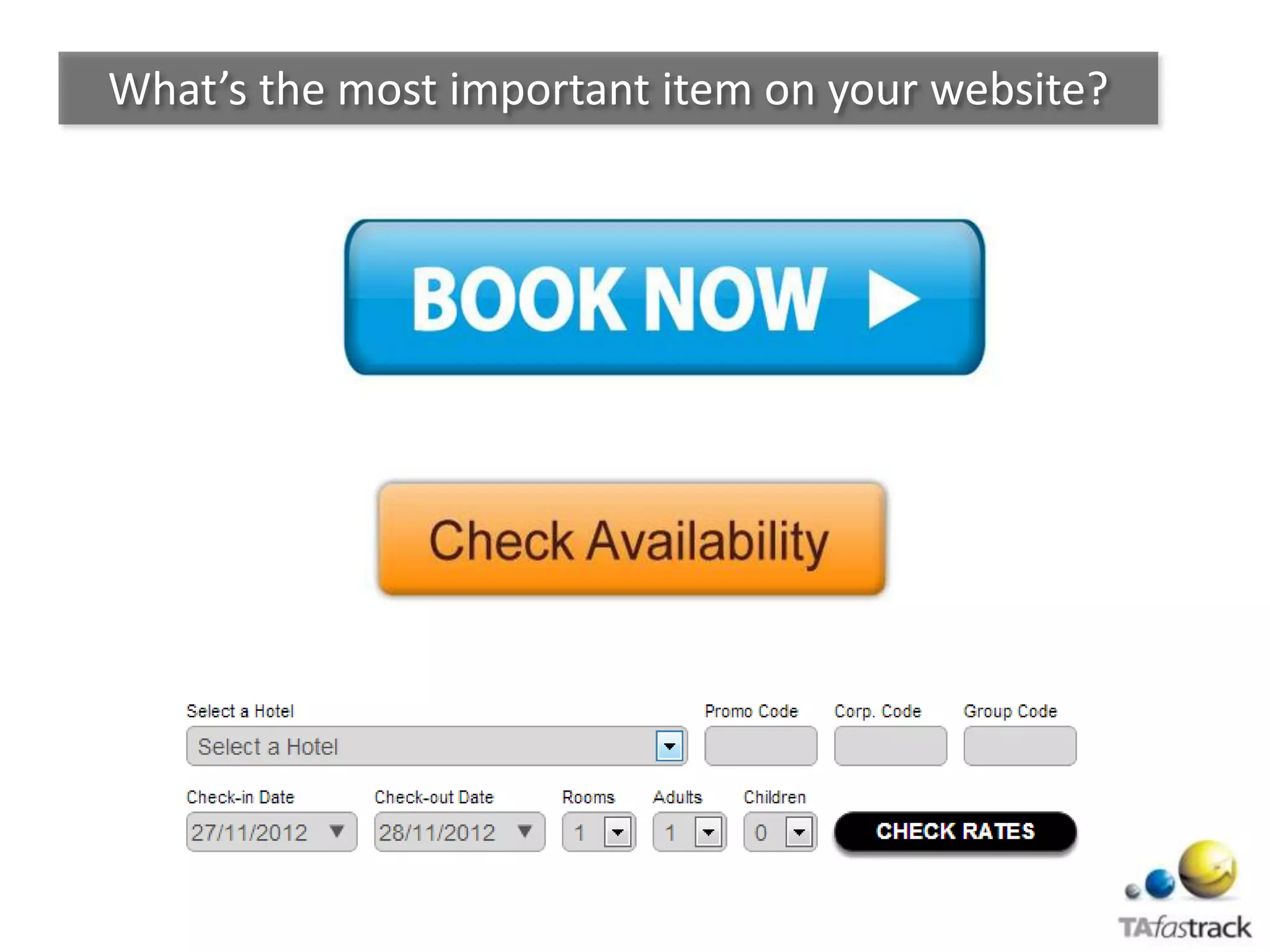 What’s the most important item on your website?
 