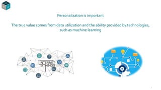 7
Personalization is important
The true value comes from data utilization and the ability provided by technologies,
such as machine learning
 