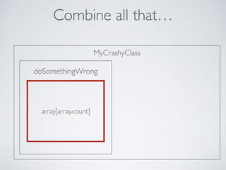 MyCrashyClass
doSomethingWrong
Combine all that…
array[array.count]
 