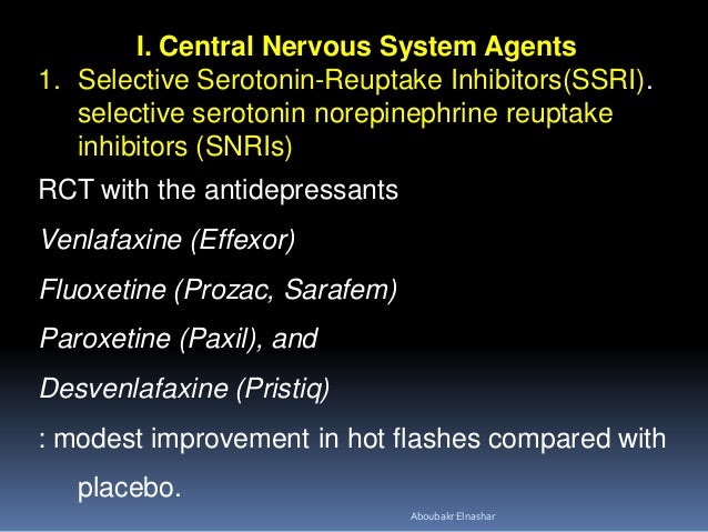 Treatment of hot flashes Treatment of hot flashes