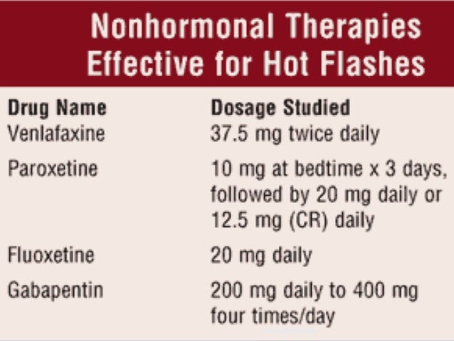 Paxil and hot flashes