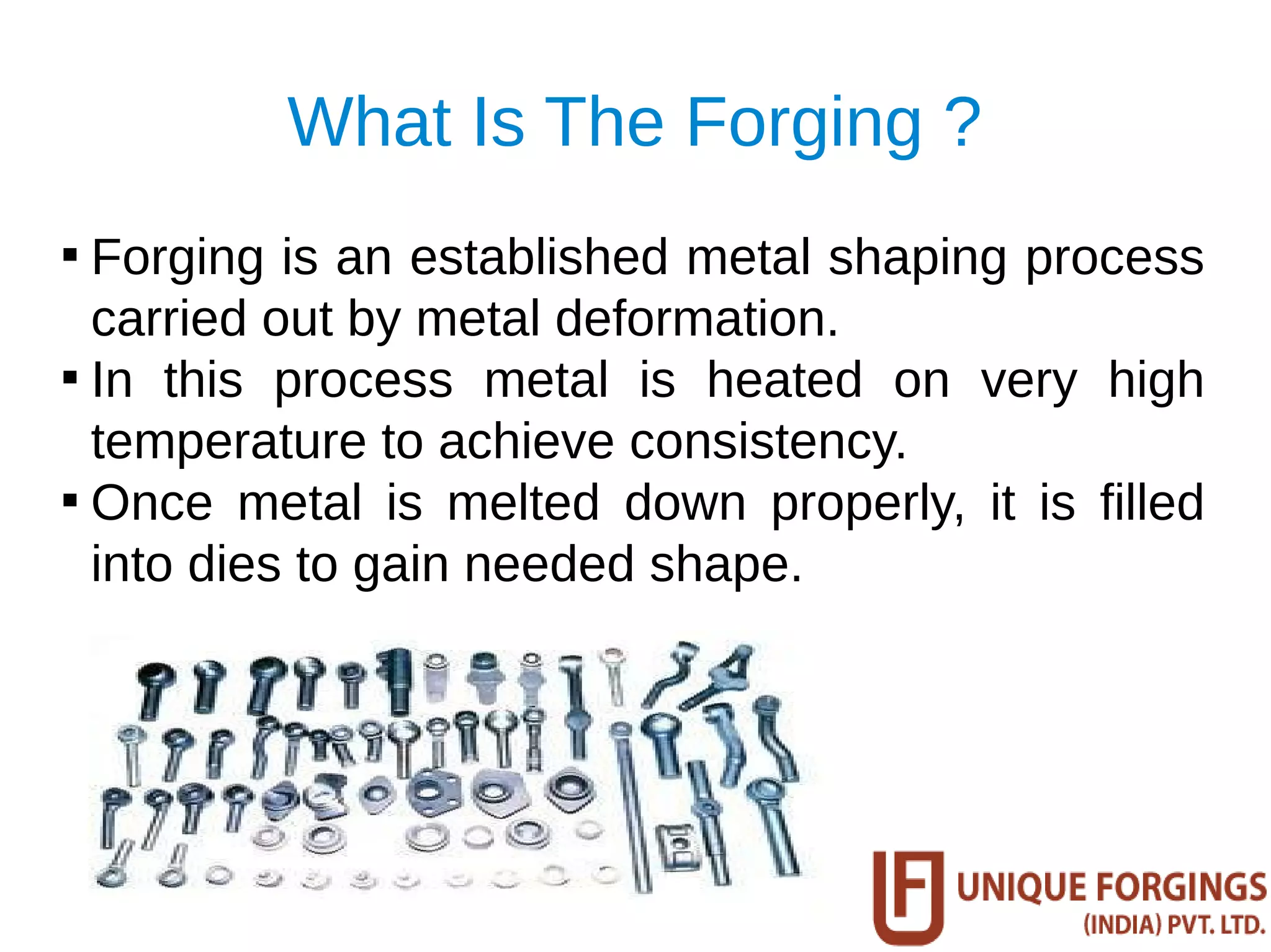 Different types of hot forging manufacturers in India | PPT