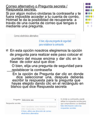Procedimiento para crear una cuenta de correo electronico en Hotmail | PPT
