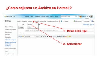 ¿Cómo adjuntar un Archivo en Hotmail? 