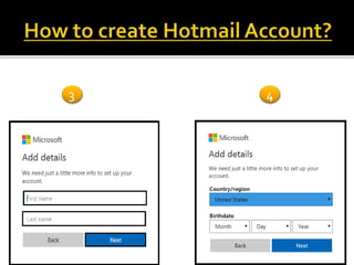 Hotmail sign up login