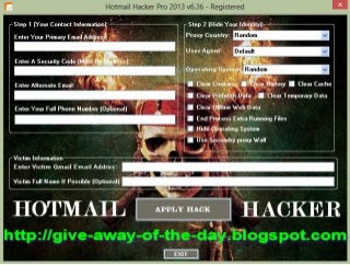 Hotmail Hack 2013 free and working !
