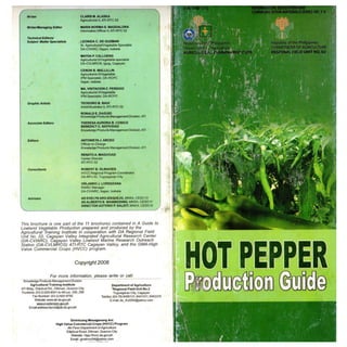 Hot pepper production guide