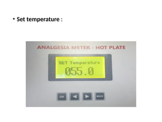 • Set temperature :
 