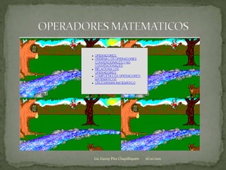 OPERADORES MATEMATICOS17/10/2011Lic.Fanny Pita Chapilliquén