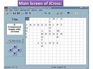 Main Screen of JCross:
 