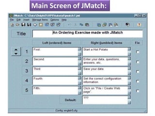 Main Screen of JMatch:
 