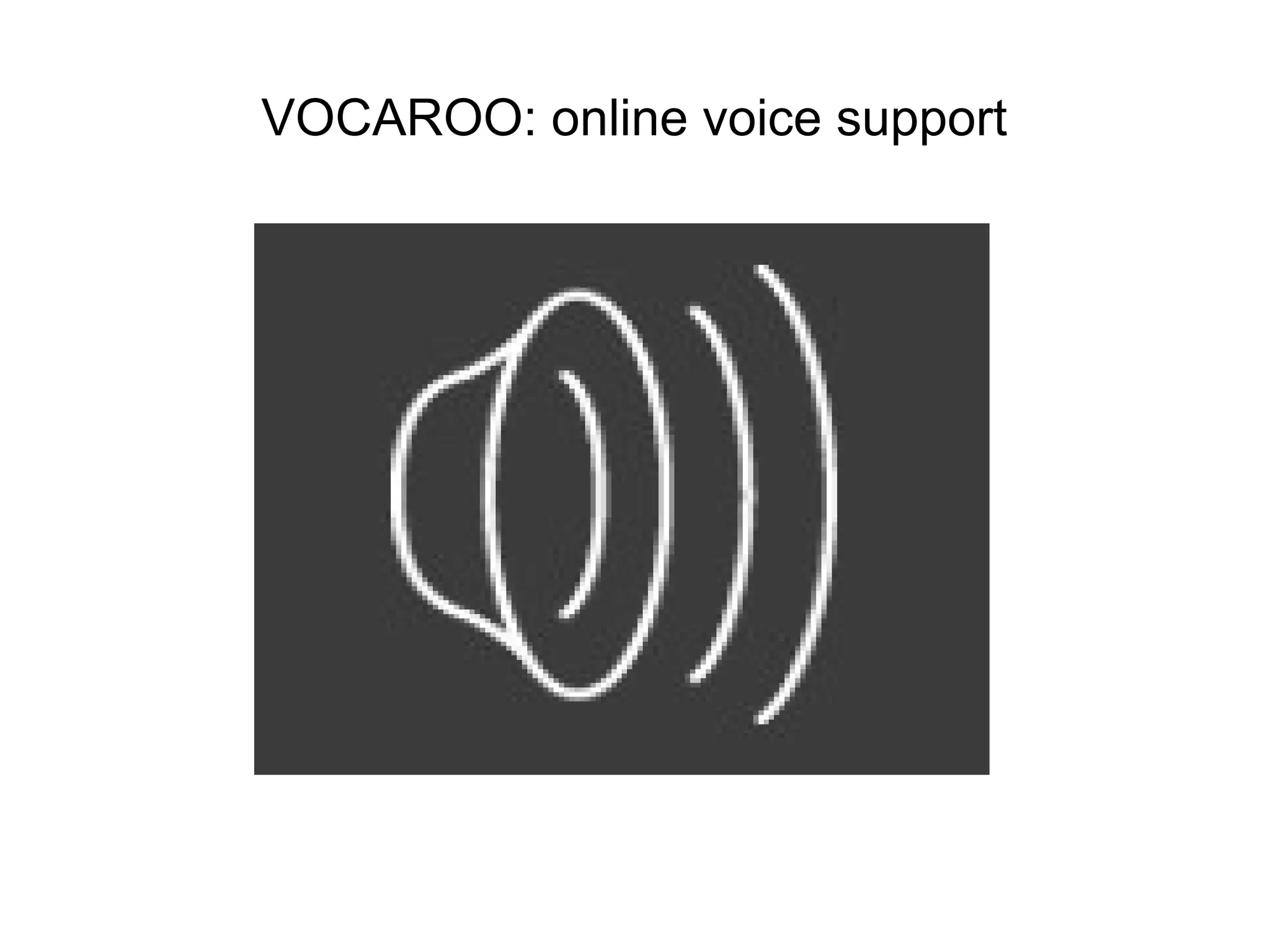 VOCAROO: online voice support
 