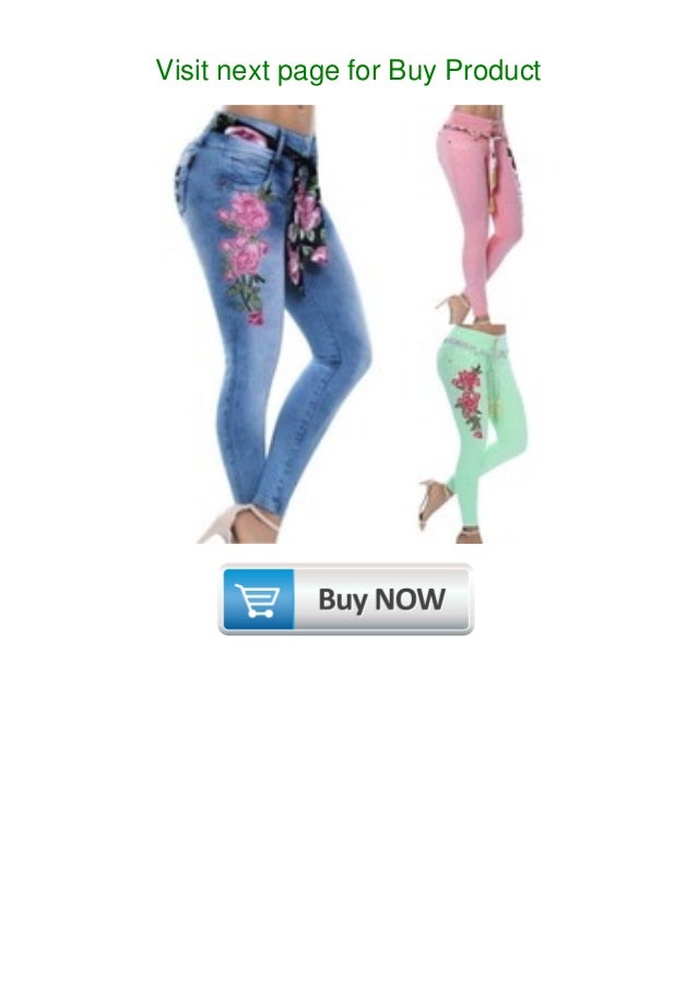 Hot Product Nibesser Women Plus Size Embroidery Flower Elastic Skinny