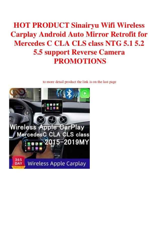 Hot Product Sinairyu Wifi Wireless Carplay Android Auto Mirror Retrof