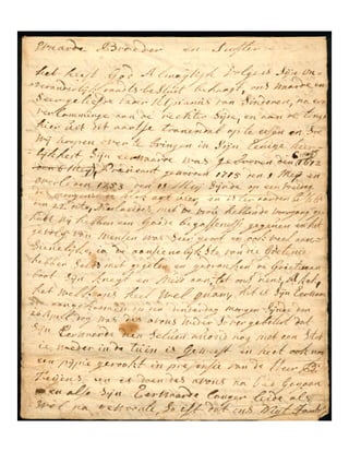 Hotse van Sinderen brief 1753 uit Dokkum aan broer in New York