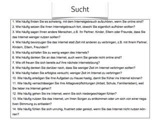 Sucht 
Digitale Einsamkeit 
 