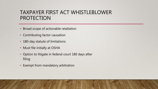 Hot Topics in Corporate Whistleblower Protections Slide 4