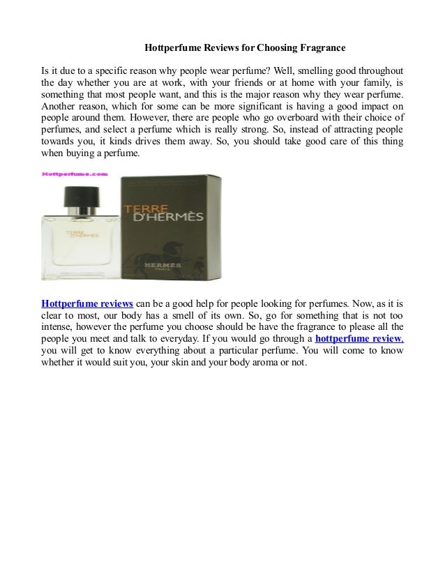 Hottperfume reviews for choosing fragrance