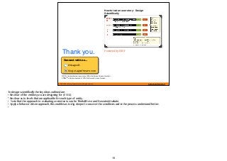 © 2015 STAG Software Private Limited. All rights reserved. www.stagsoftware.com
HBT is the intellectual property of STAG Software Private Limited.
STEMTM is the trademark of STAG Software Private Limited.
@stagsoft
blog.stagsoftware.com
Connect with us...
Thank you. Powered by HBT
How to test an user story : Design
Scientiﬁcally
To design scientifically the key ideas outlined are:
• Be clear of the entities you are designing for (E1-E4)
• Be clear as to levels that are applicable for each type of entity.
• Note that the approach to evaluating correctness can be Think&Prove and Execute&Evaluate.
• Apply a behavior driven approach, this enables us to dig deeper to uncover the conditions and in the process understand better..
•
15
 