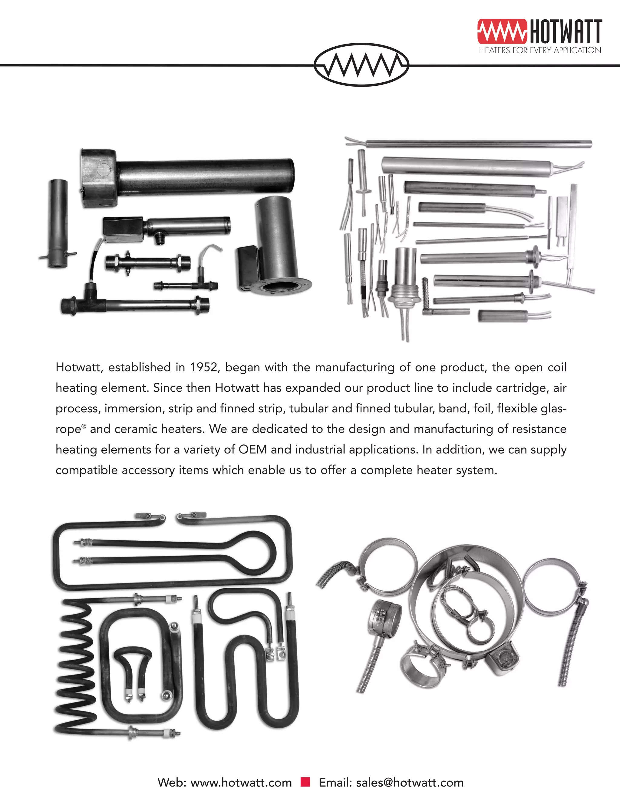 OEM & Industrial Electric Heating Element Catalog by Hotwatt PDF