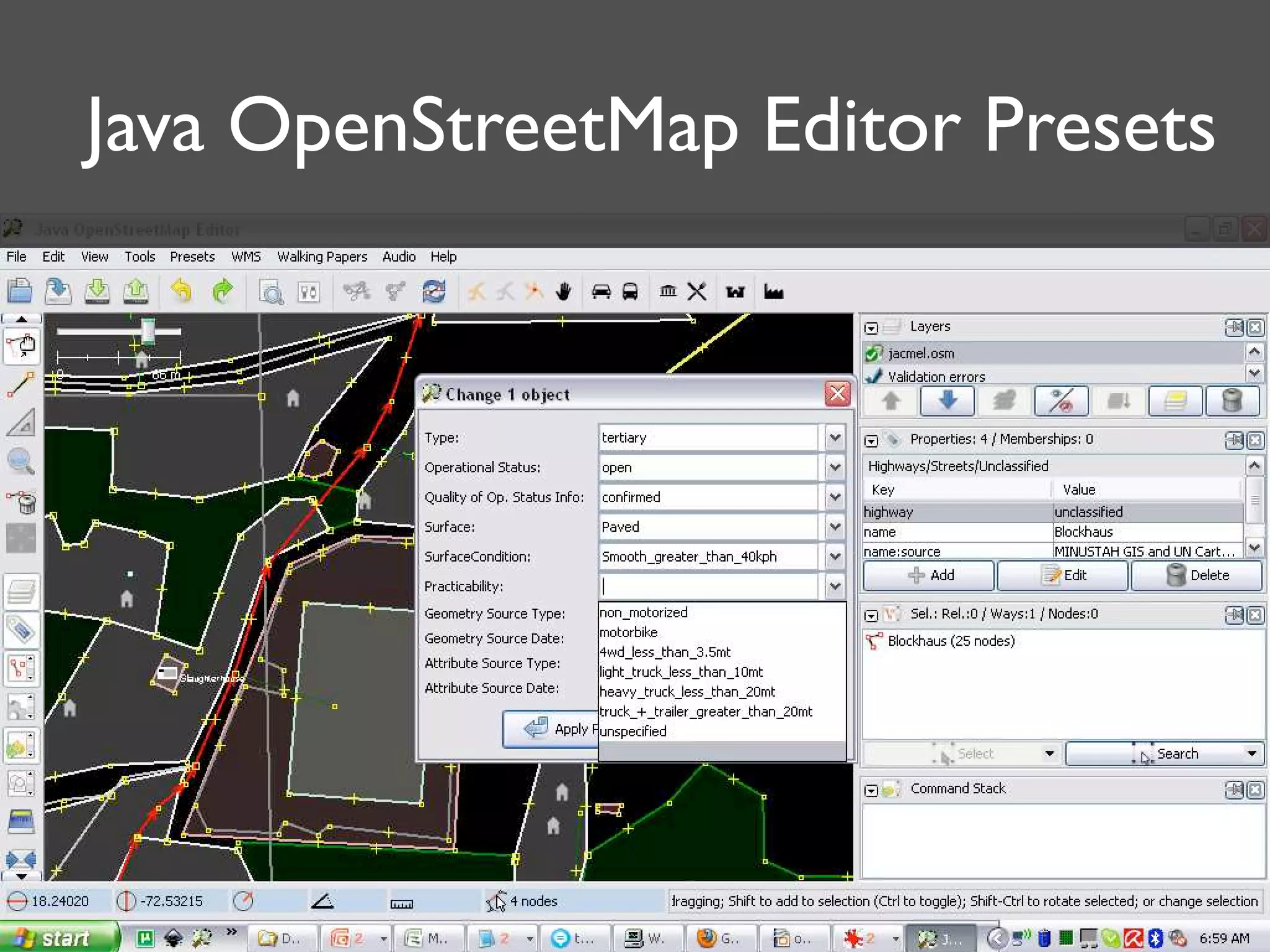 Java OpenStreetMap Editor Presets
 