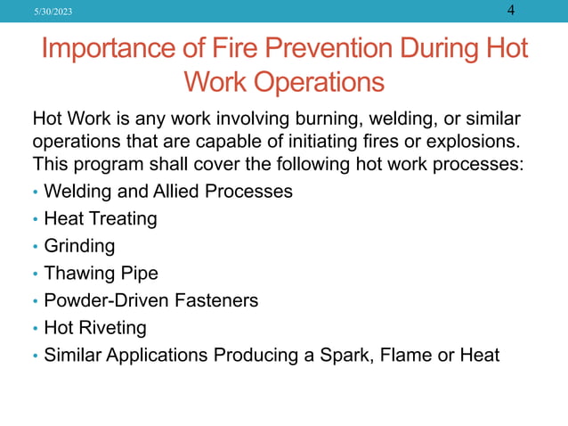 Hot Work | PPTX | Medical Health