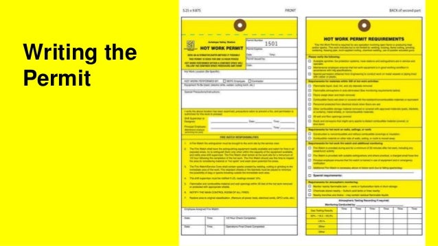 who issues hot work permits