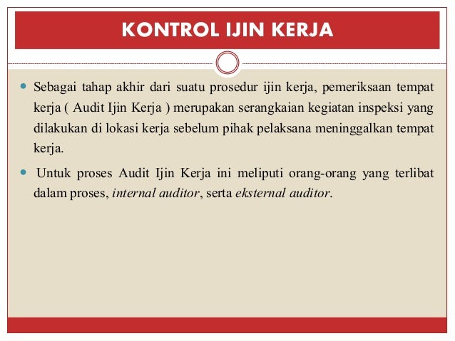 Hot work permit