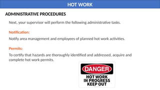 Hot work safety at construction and manufacturing sites | PPTX