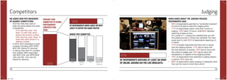 28 29
WE ASKED HOW POYI MEASURED
UP AGAINST COMPETITORS:
•	 And how likely they were to
enter the same photos into other
competitions:
51% said they were “very
likely” to enter their same
photos into another contest
32% said they were “likely” to
enter their same photos in a
different contest
•	 In 2015, 92% submitted to other
contests (including WPP, NPPA
BOP, IPA, Atlanta PJ Seminar)
•	 In asking what other PJ contests
they entered, 88% responded
with WPP, 54% with NPPA BOP,
19% with IPA, 14% with the
Atlanta PJ Seminar.
WHEN ASKED ABOUT THE JUDGING PROCESS
RESPONDENTS SAID:
•	 65% of respondents said that it is “somewhat important”
or more to be able to watch the Judging online.
•	 17% of respondents watch more than 5 hours of
judging, 10% watch 10 hours, while 60% reported
watching at least an hour.
•	 On a scale of 1-7 asking how satisfied they are with
the judging process (7 being very satisfied), the mean
score was 4.5 with 53% of respondents reporting a 5
or higher.
•	 41% of people responded that they had no issues
with the judging process. 17% had an issue with
the final selection of awards, 10% had an issue with
the choice of judges and 12% had an issue with
transparency in regards to the judging process.
•	 16% of respondents have attended a judging session
in person; 84% have not.
•	 89% of respondents watch judging of categories other
than just the ones to which they submit.
Competitors Judging
92%
88% 54% 19% 14%
PERCENT THAT
SUBMITTED TO OTHER
PHOTOGRAPHY
CONTESTS THIS
YEAR.
OF RESPONDENTSWERE LIKELY ORVERY
LIKELYTO ENTERTHE SAME PHOTOS
WHERE THEY SUBMITTED
WPP NPPA’s
BOP
IPA Atlanta PJ
Seminar
83%
60%
OF RESPONDENTS WATCHED AT LEAST AN HOUR
OF ONLINE JUDGING VIA THE LIVE WEBCASTS.
POYi.indd 28-29 5/8/15 8:07 PM
 
