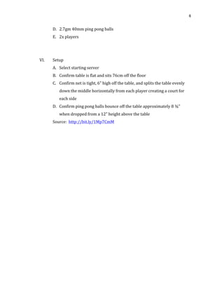 Ping Pong Rules.pdf Ping Pong Gratis Outline | PDF
