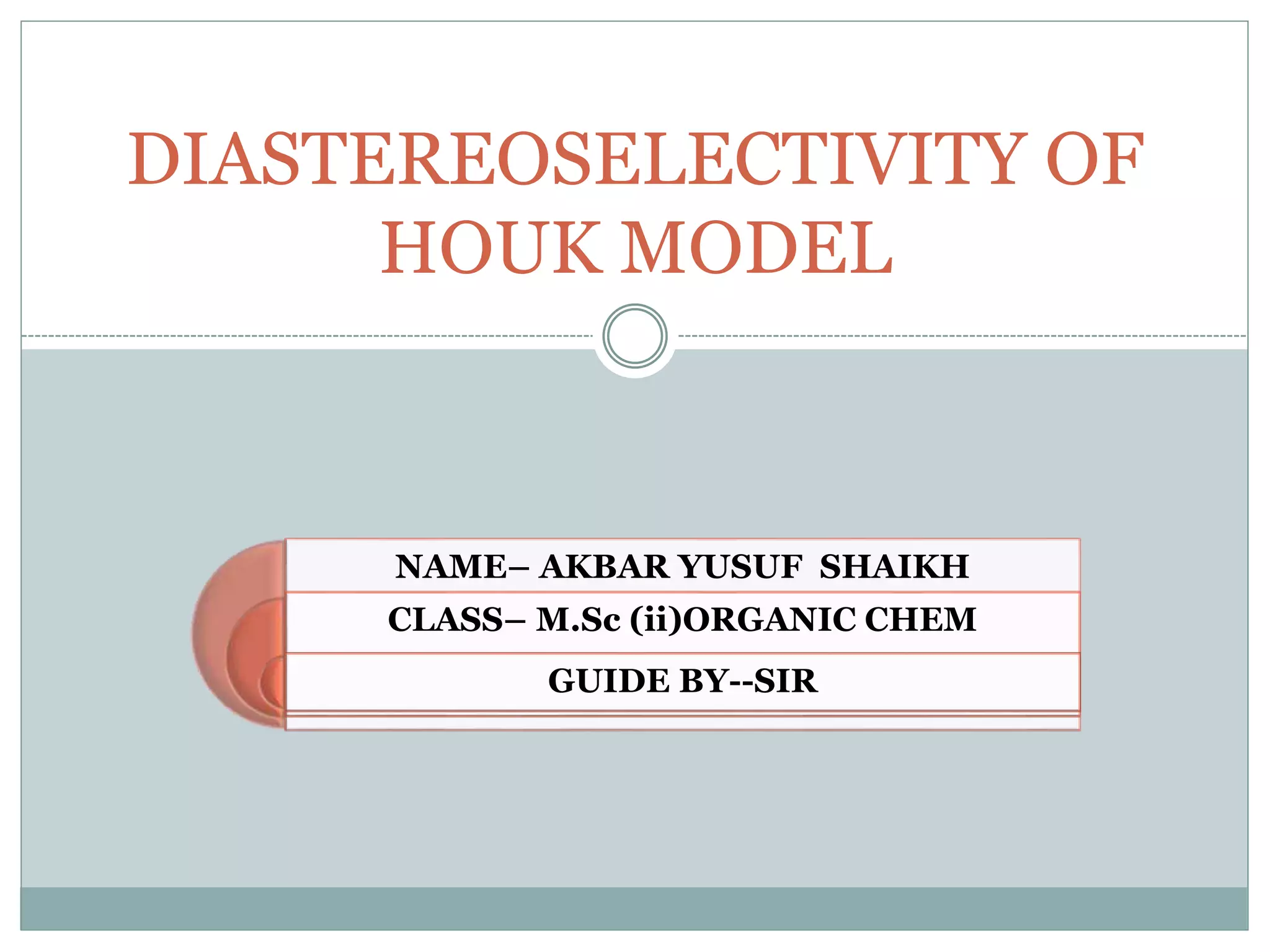 Houk model,diastereosectivity epoxydation | PPSX