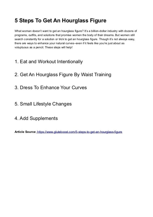5 Steps To Get An Hourglass Figure