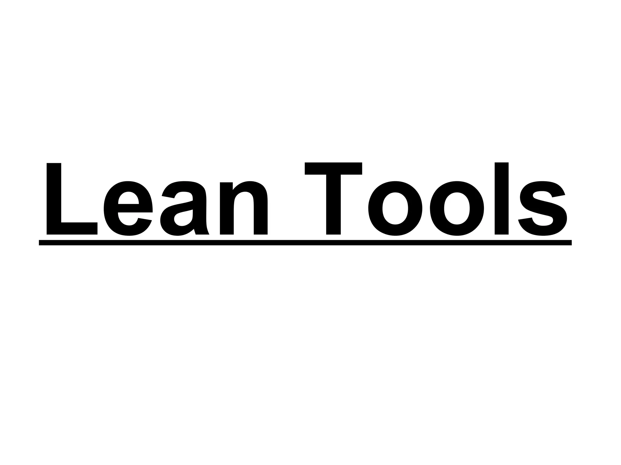 Lean Tools 