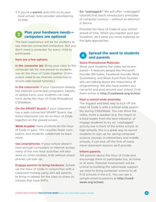 Hour of code handout for schools | PDF