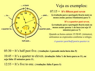 Relógio(formação da horas, minutos, segundos) - ppt carregar