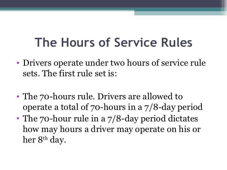Hours Of Service
