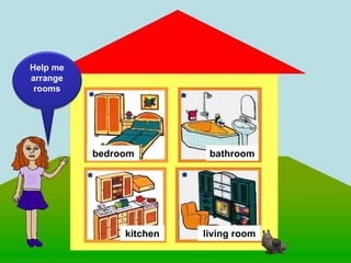 bedroom kitchen bathroom living room Help me arrange rooms 