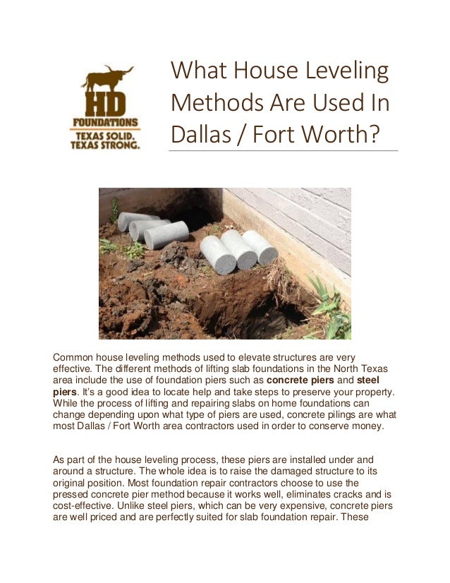 house leveling methods used