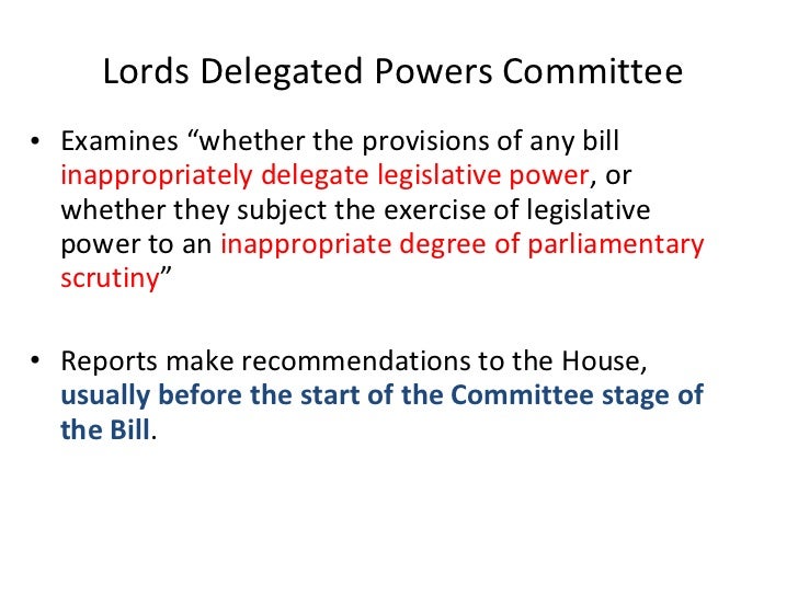 Understanding Secondary Legislation 29 November 2010