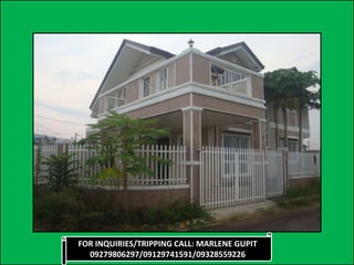 FOR INQUIRIES/TRIPPING CALL: MARLENE GUPIT
09279806297/09129741591/09328559226
 