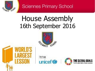 House Assembly
16th September 2016
 