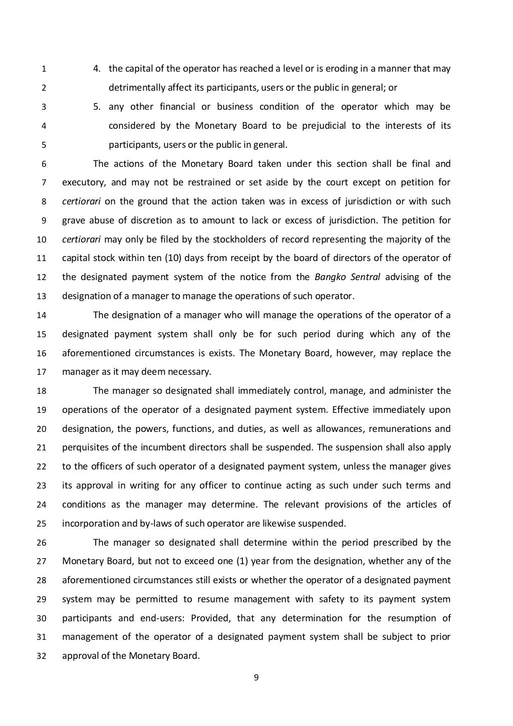 Draft Payment Systems Bill