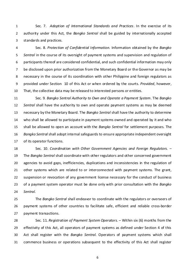 Draft Payment Systems Bill