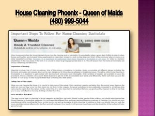 Cleaning Service Scottsdale - Queen of Maids (480) 999-5044