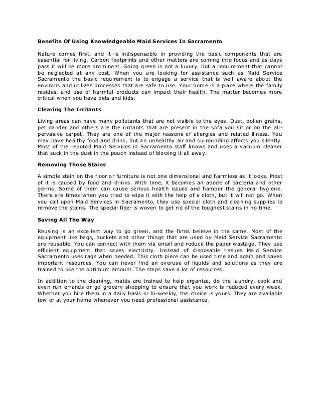 House Cleaning Services Sacramento