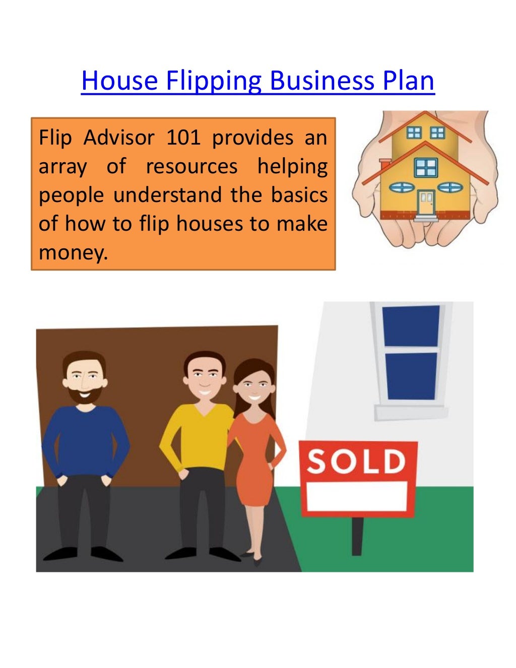 business plan to flip houses